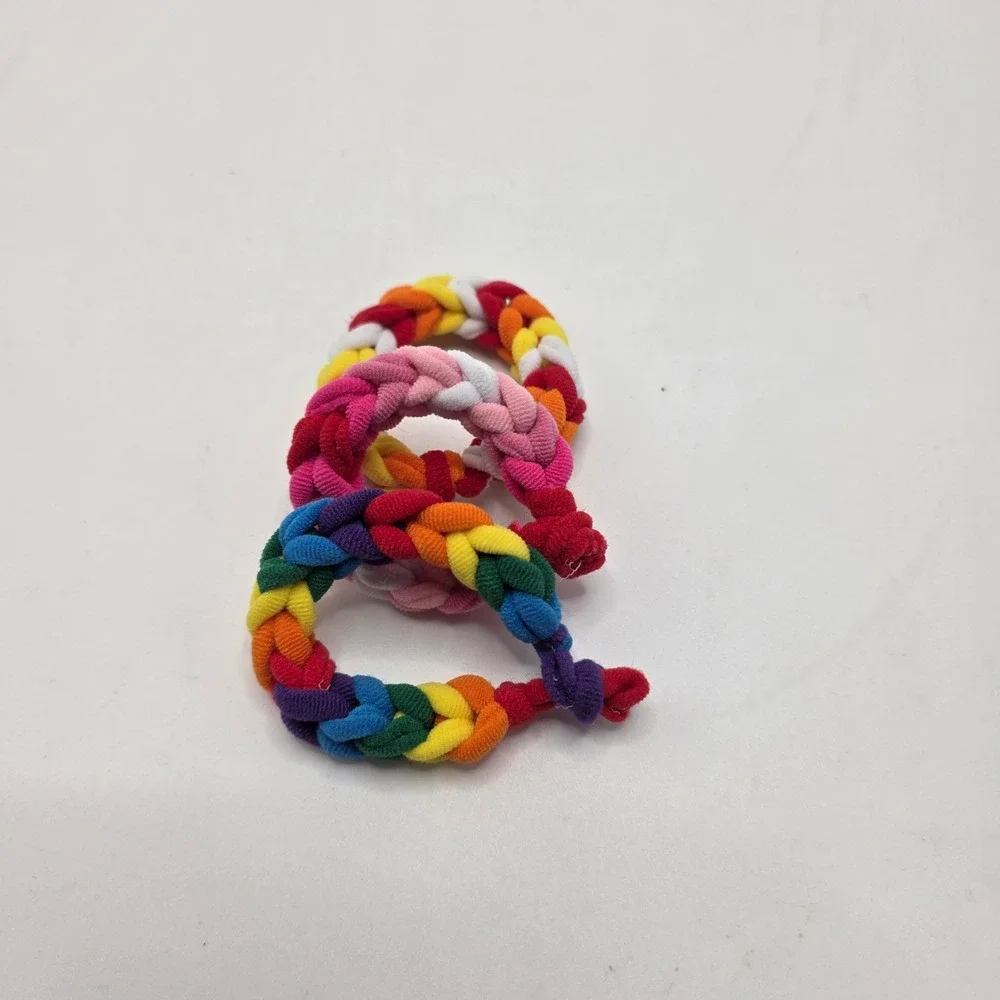 Handmade Braided Bracelet Kids Made Colorful Stretch Friendship Bracelets 3 Pack